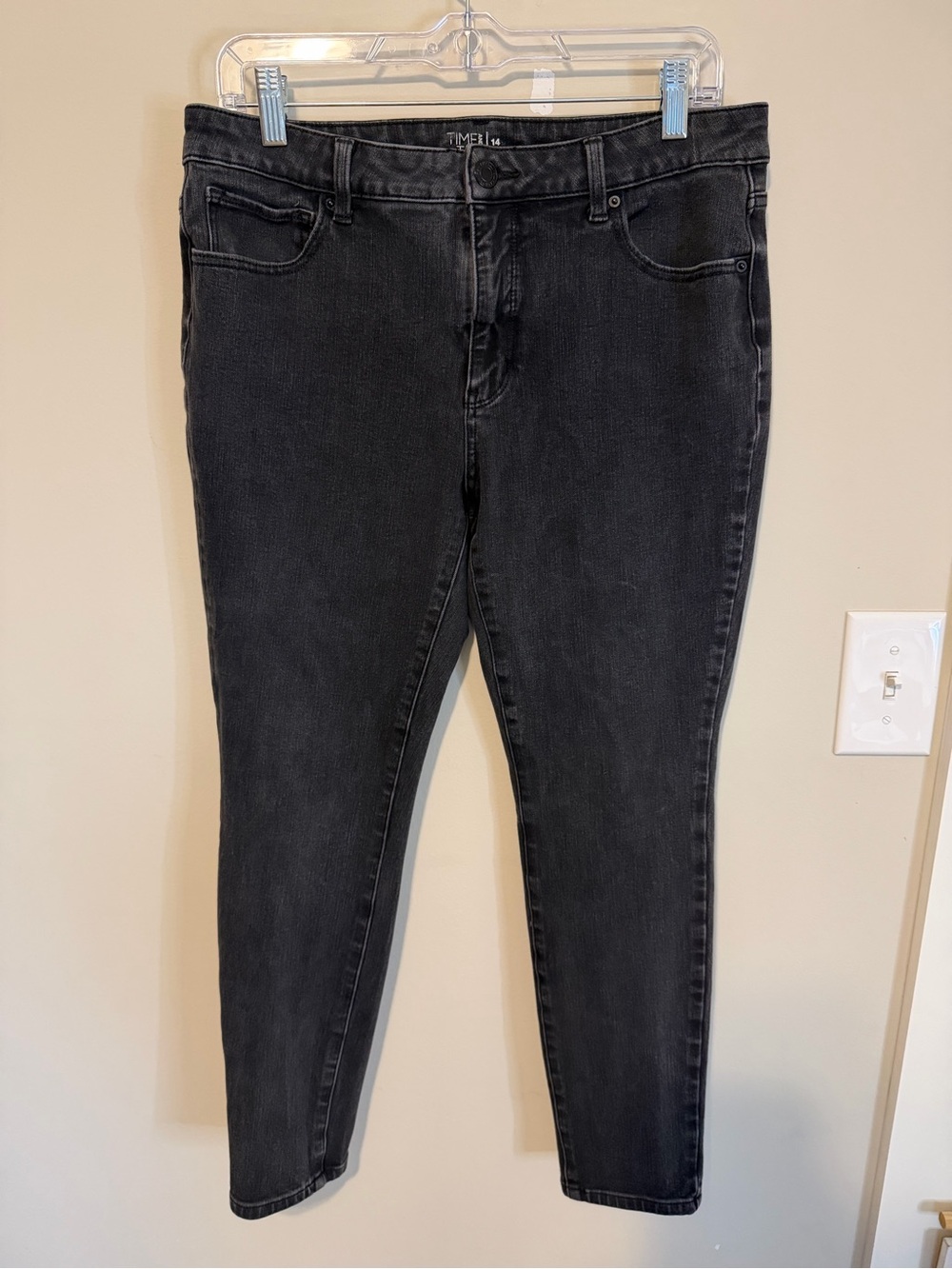 Time and Tru Women's Black High Rise Skinny Jeans